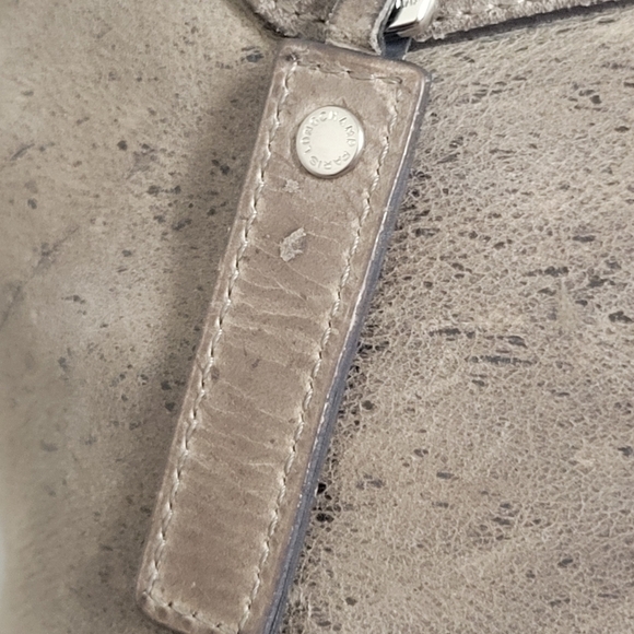 Longchamp Brown Distressed Antelope Leather Purse Made In France. - Picture 9 of 16